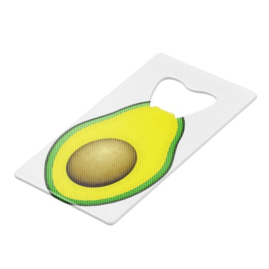  stijl Avocado tekening Kredietkaart Flessenopener (Achterkant Gekanteld)