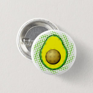  stijl Avocado tekening Ronde Button 3,2 Cm
