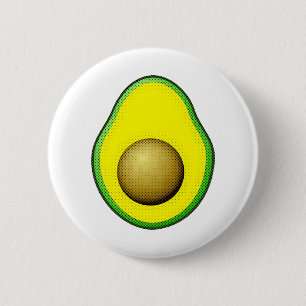 stijl Avocado tekening Ronde Button 5,7 Cm