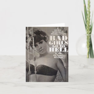  stijl "Bad Girls Go to Hell" Note Kaart