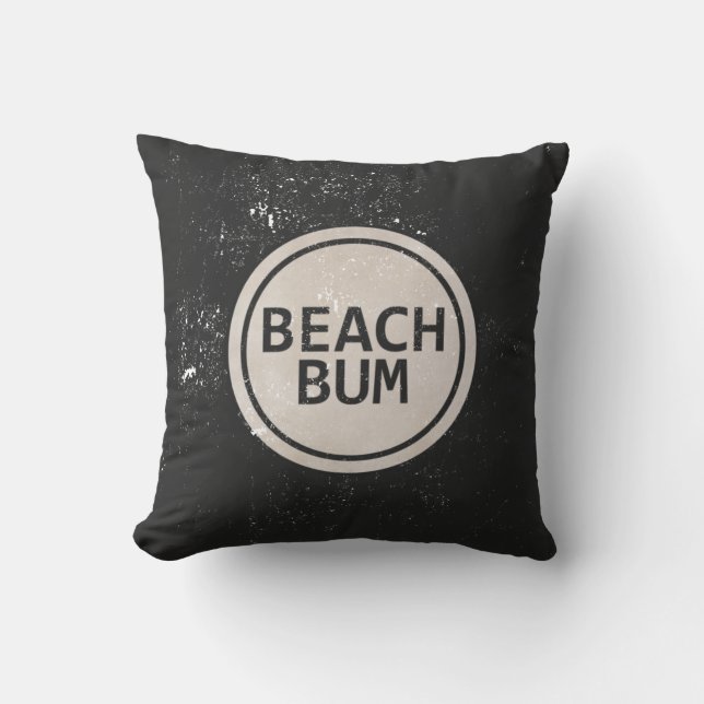  stijl Beach Bum Beach Label Kussen (Voorkant)