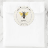  stijl Bee Honey Jar label (Tas)
