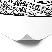 Stijl Beer Hoofd 2 Poster (Hoek)