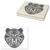 Stijl Beer hoofd Rubberstempel (Gestempeld)