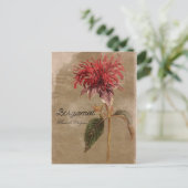  stijl Bergamot Plant ventilator Briefkaart (Staand voorkant)