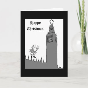 stijl Big Ben Londen Christmas Kaart