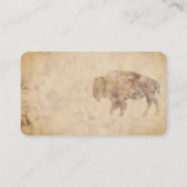 stijl bison art bruin rustiek visitekaartje (Achterkant)
