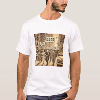 -stijl Bitcoin Cryptocurrency Design T-shirt