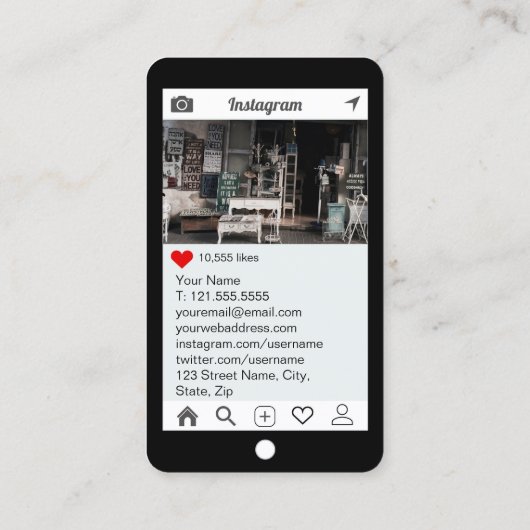 Stijl blauw leder in koninklijk blauw model visitekaartje (Achterkant)