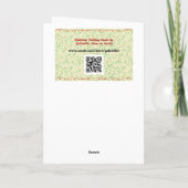  Stijl Blauwe Bloemen Kerst Ornament Art Kaart (Achterkant)