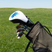  Stijl Blauwe Ster met Aangepaste Monogram Golfheadcover (Insitu)