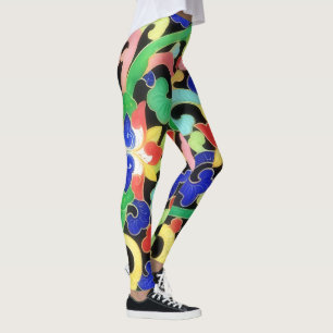  stijl Bloemen en wijnstokken Art Leggings