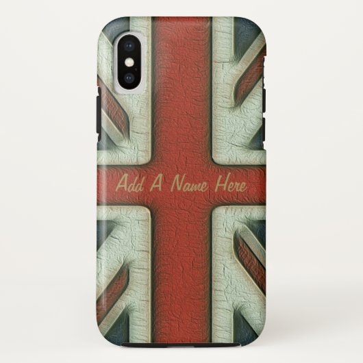  stijl Britse vlag Case-Mate iPhone Case (Achterkant)