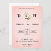 stijl bruiloft uitnodigingskaart kaart (Voorkant / Achterkant)