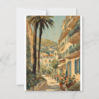  stijl Cannes Franse reizen Waterverf
