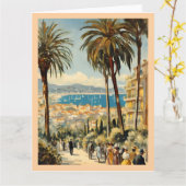  stijl Cannes Franse reizen Waterverf Kaart (Gele Bloem)