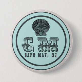stijl Cape May NJ Beach Label Pin Ronde Button 7,6 Cm