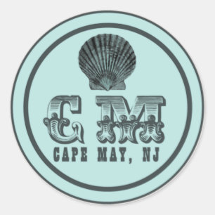 stijl Cape May NJ Beach Label Stickers