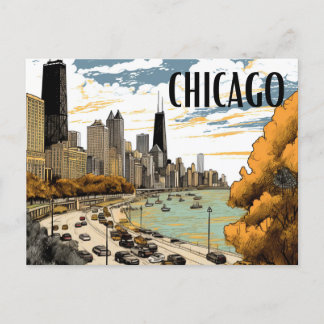 stijl Chicago Briefkaart