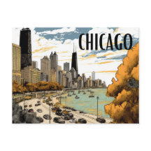  stijl Chicago Briefkaart