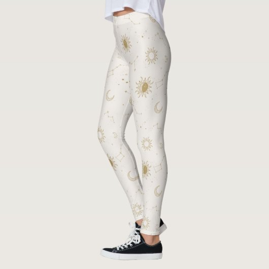  stijl constellatiepatroon leggings (Links)