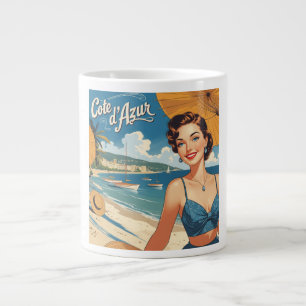 stijl Cote d'Azur Beach Girl Extra Grote Beker