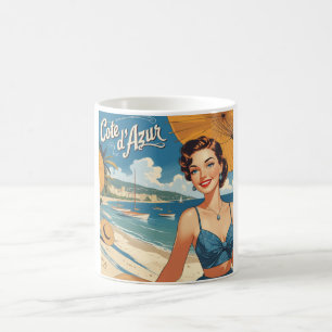  stijl Cote d'Azur Beach Girl Koffiemok