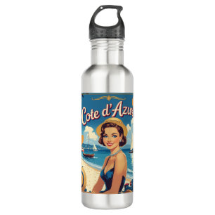  stijl Cote d'Azur Beach Girl Waterfles