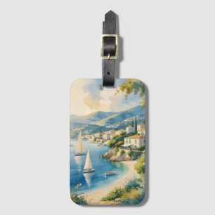  stijl Cote d'Azur Franse reizen Bagagelabel