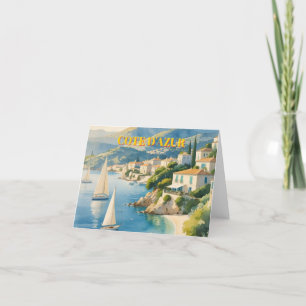  stijl Cote d'Azur Franse reizen Bedankkaart