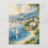 stijl Cote d'Azur Franse reizen Briefkaart (Voorkant)