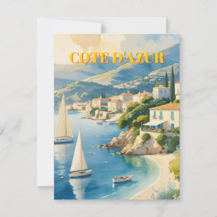  stijl Cote d'Azur Franse reizen Briefkaart