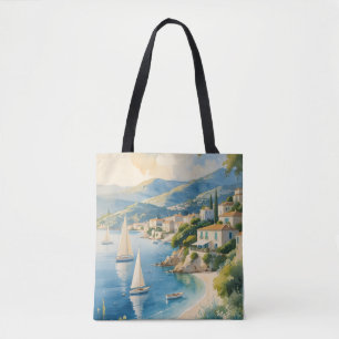 stijl Cote d'Azur Franse reizen Draagtas