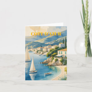  stijl Cote d'Azur Franse reizen Kaart