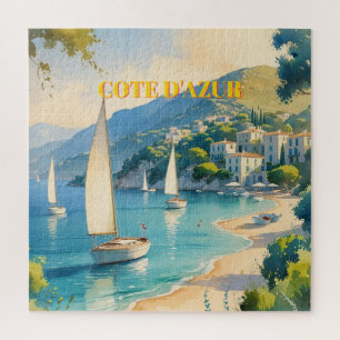 stijl Cote d'Azur Franse reizen Legpuzzel