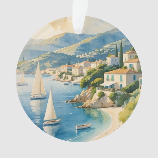  stijl Cote d'Azur Franse reizen Ornament (voorkant)