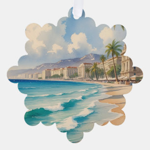stijl Cote d'Azur Franse reizen Ornament Kaart