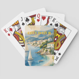  stijl Cote d'Azur Franse reizen Pokerkaarten