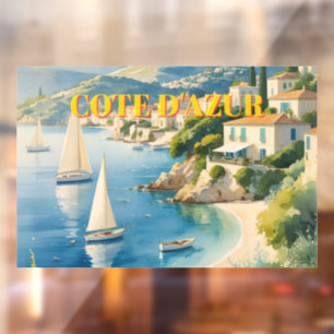  stijl Cote d'Azur Franse reizen Raamsticker