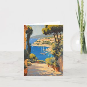 stijl Cote d'Azur Franse reizen schilderij Kaart