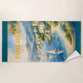 stijl Cote d'Azur Franse reizen Strandlaken (Voorkant)