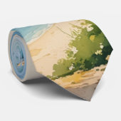  stijl Cote d'Azur Franse reizen Stropdas (Opgerold)