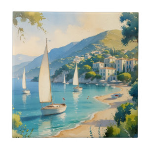  stijl Cote d'Azur Franse reizen Tegeltje