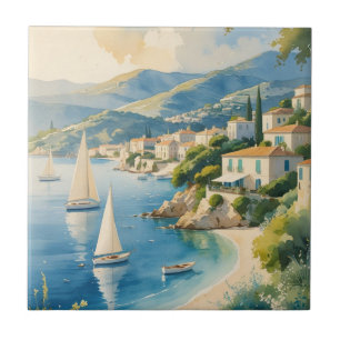  stijl Cote d'Azur Franse reizen Tegeltje