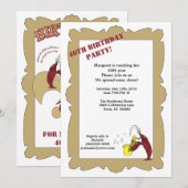  stijl Crawfish Fleur de Lis Birthday White Kaart (Voorkant / Achterkant)