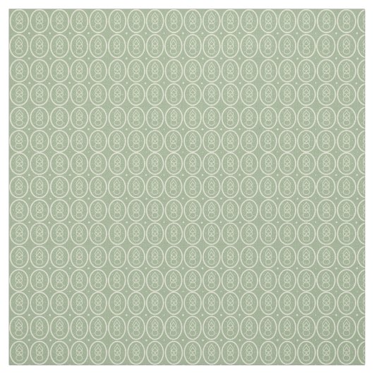  stijl Deco Pattern Print Sage Green Ecru  Stof (Swatch)