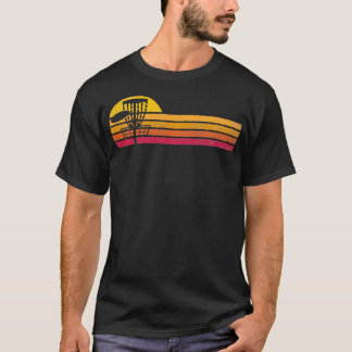  stijl Disc Golf Silhouet Retro Sunset T-shirt