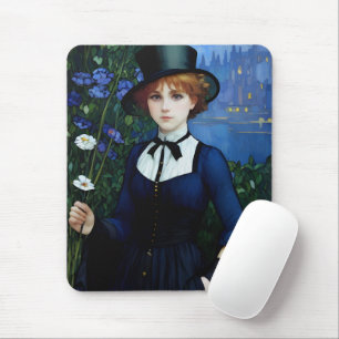  Stijl  Donker Academie Meisje Portret Muismat