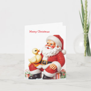  stijl Duckling Santa Kaart