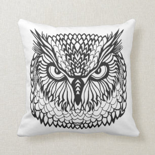 Stijl Eagle Owl Head Kussen